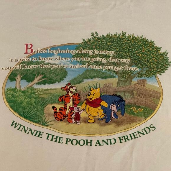 Vintage 90s Winnie the Pooh and Friends Embroidered Disney Crewneck Adult XL - Picture 2 of 6